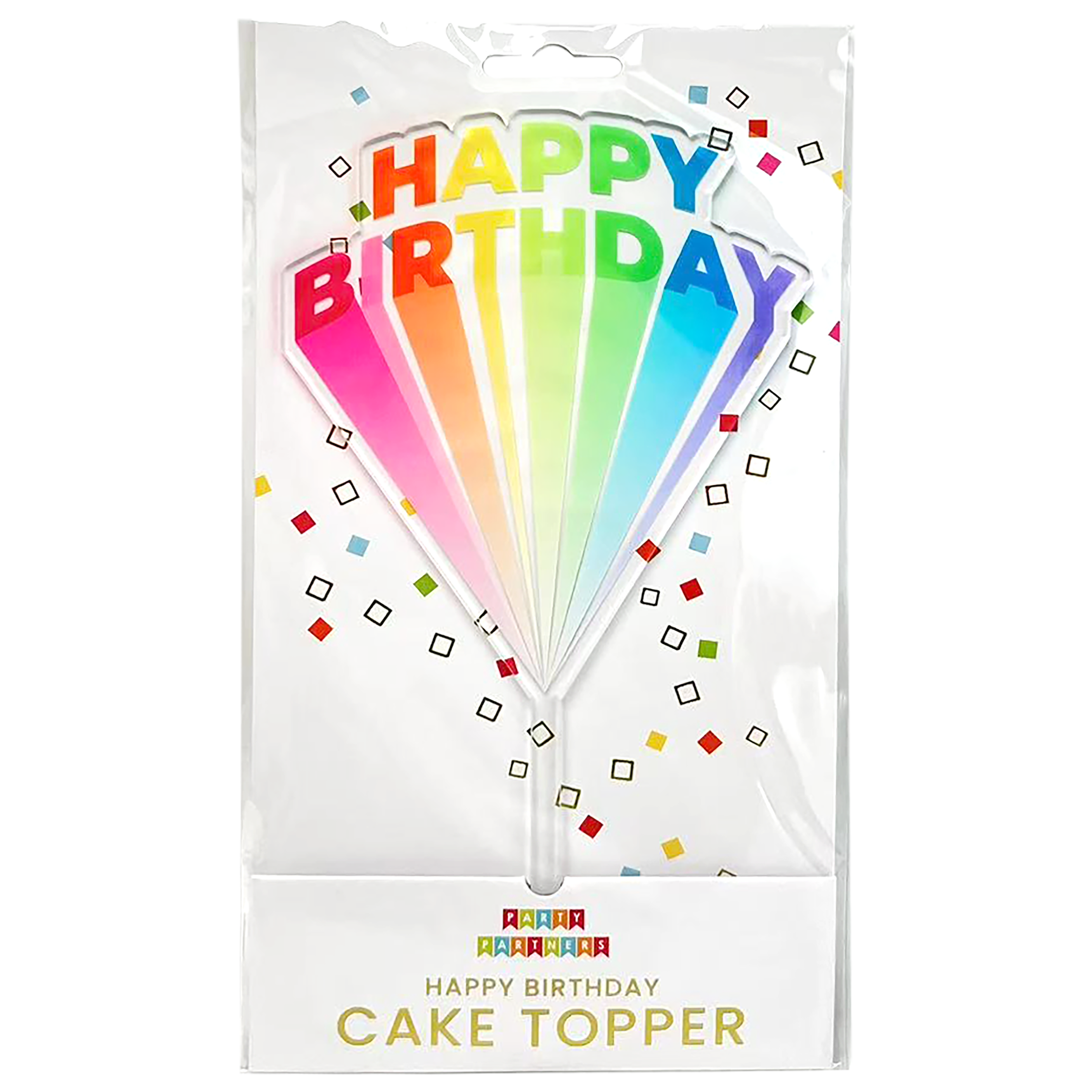 Happy Birthday Rainbow Cake Topper